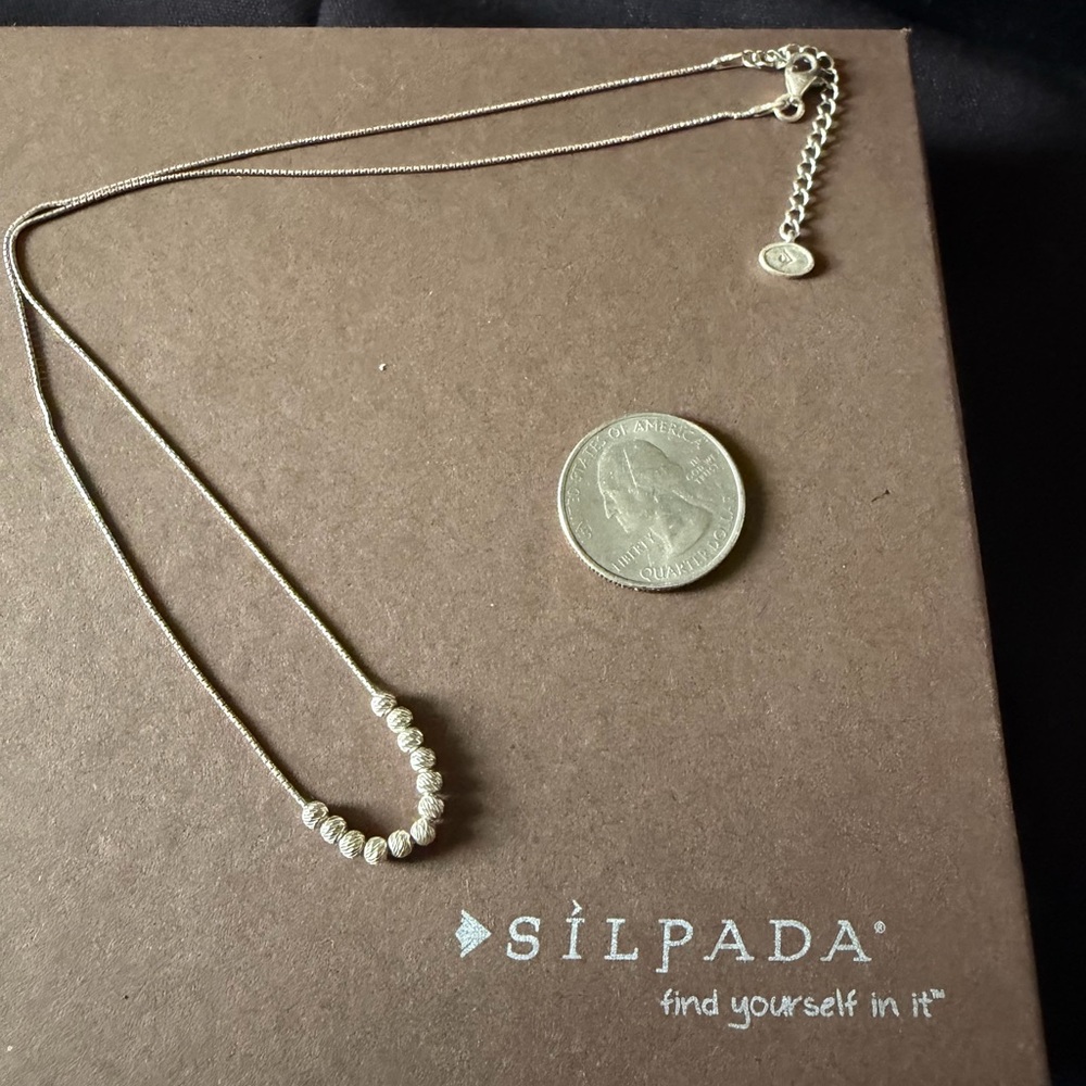 Silpada Sterling Silver Bead Necklace - Picture 2 of 3